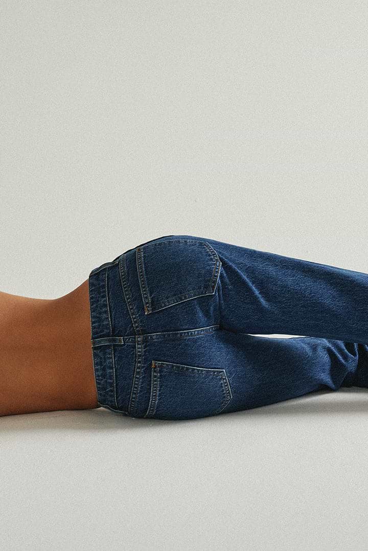 SAME The Perfect Jean | Vintage Dark | Straight Leg Mid Rise