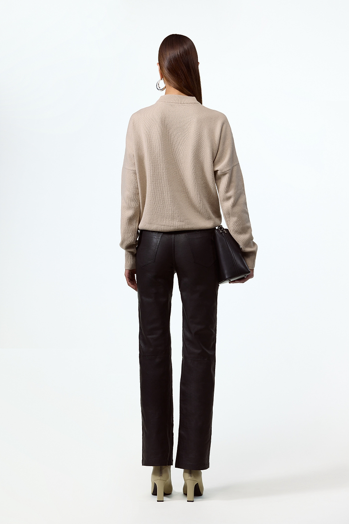 Lightweight Wool Sweater (Taupe)