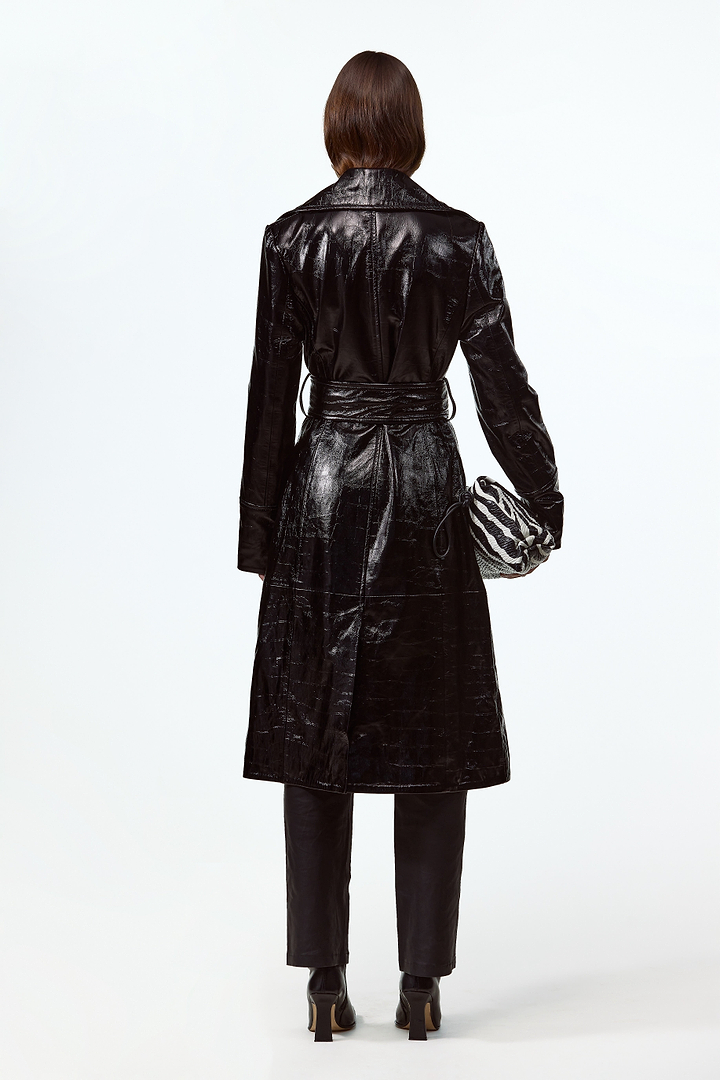 The Leather Trench (Black)