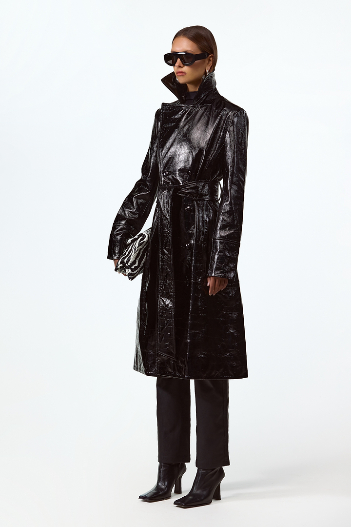 The Leather Trench (Black)