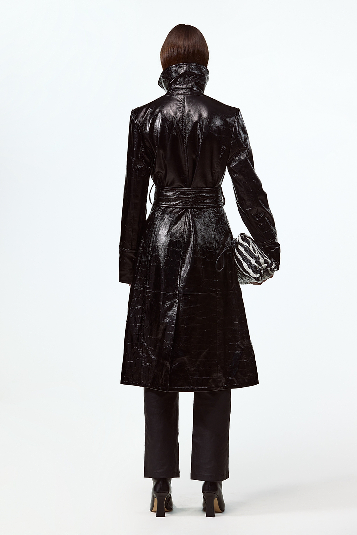 The Leather Trench (Black)