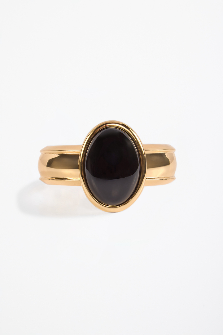 Stone Cuff (Gold/Black)