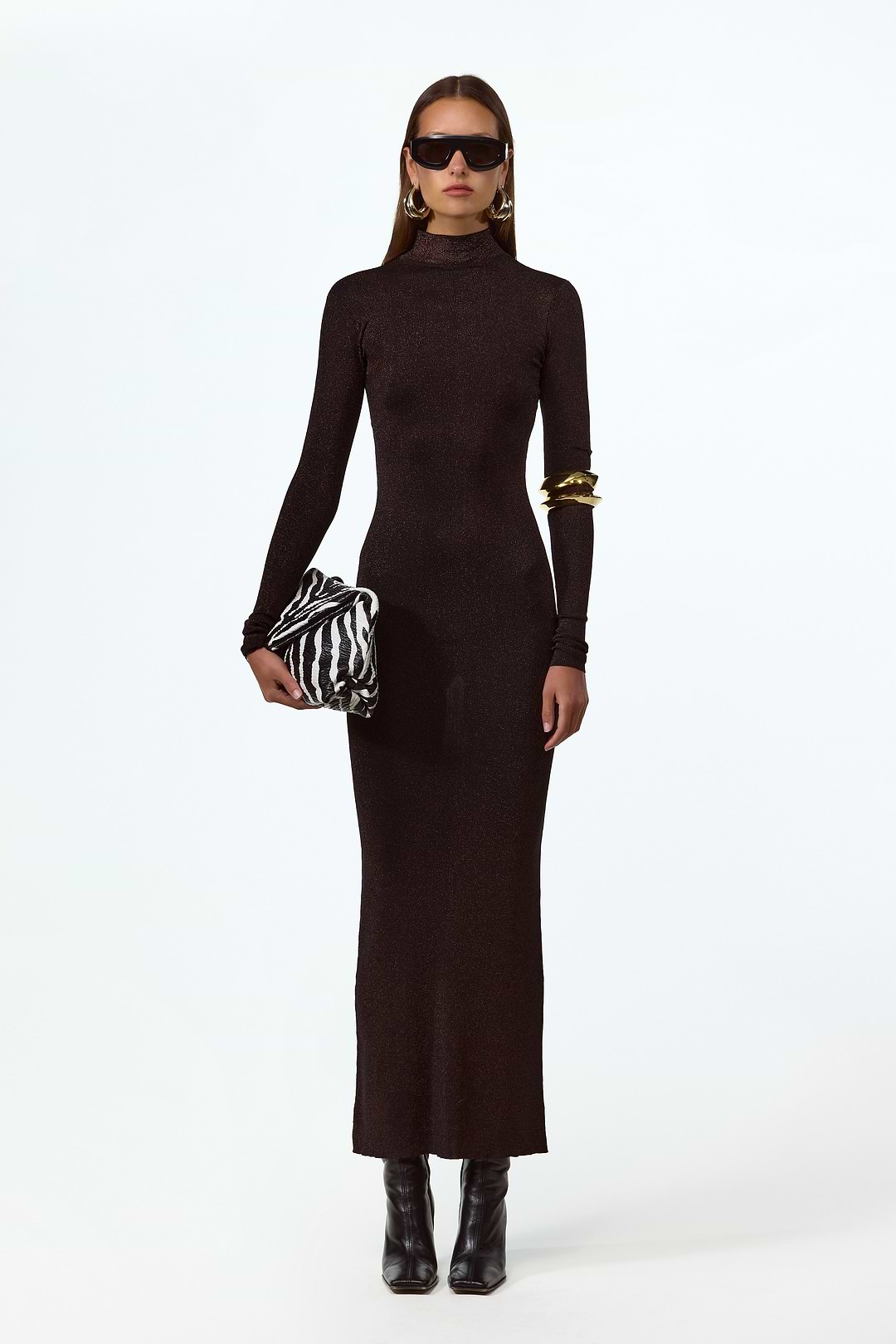 SAME | Shimmer Mockneck Dress | Black | Women's Maxi Dress M / Black SAME | Shimmer Mockneck Dress | Black | Women's Maxi Dress M / Black