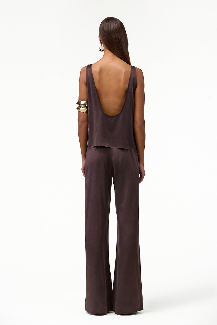 Silk Top (Chocolate Brown)