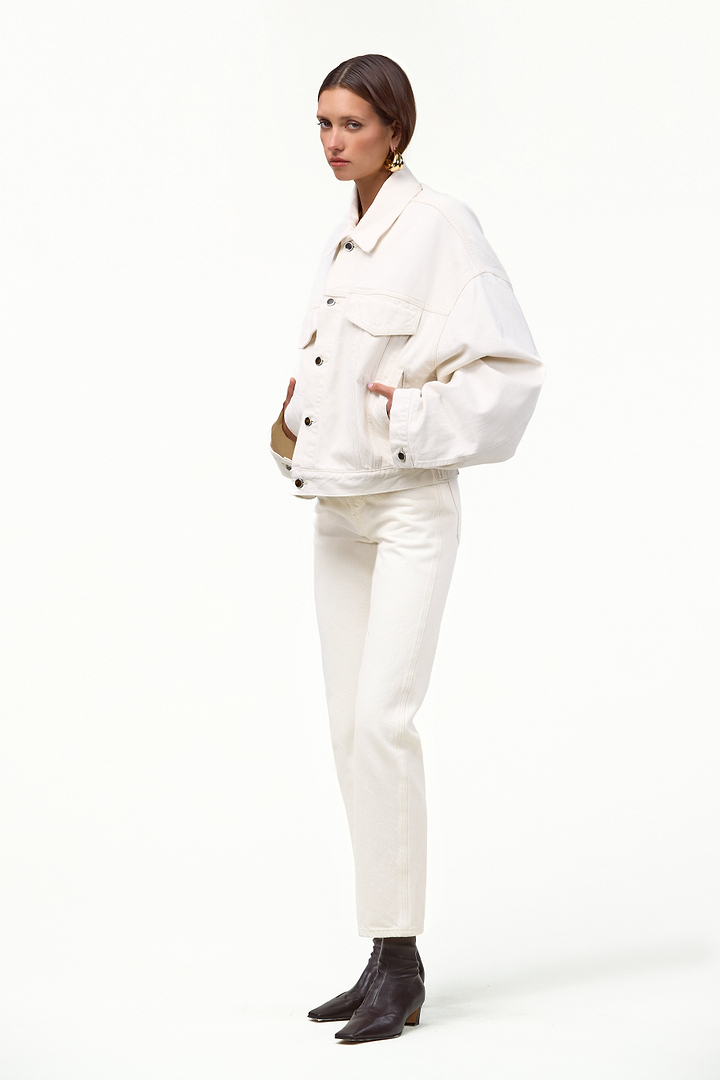 The Straight Ankle Jean (Off White)
