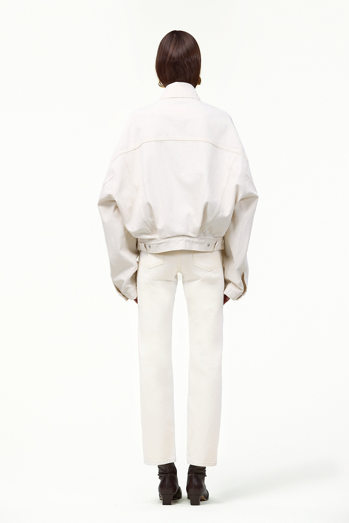 The Straight Ankle Jean (Off White)