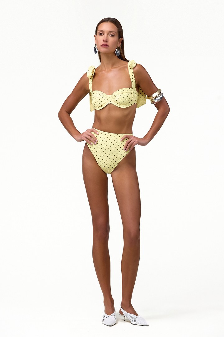 Lady Bra (Yellow Brown Polka Dot)