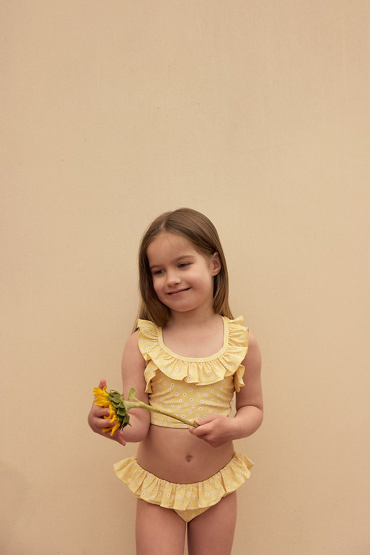 flounce tankini (yellow daisy)