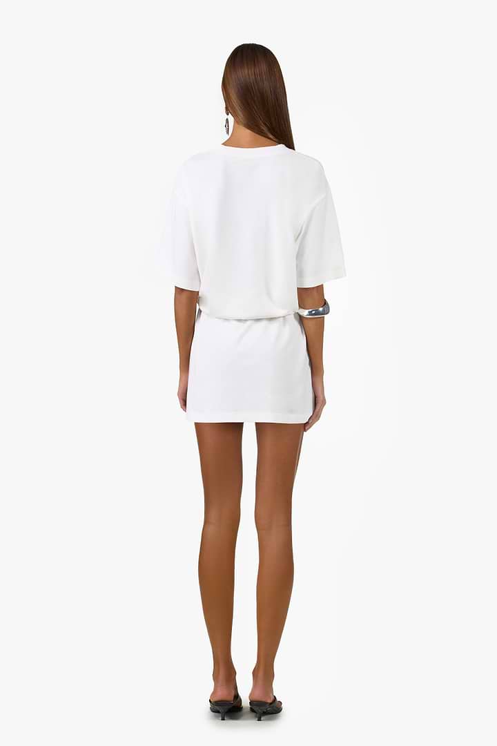 beaded t shirt dress AllSaints Scatter Beaded Oversized T-Shirt Dress,, Washed in Blue
