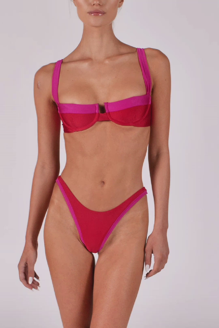 Underwire Top (Scarlet Red/Pink)