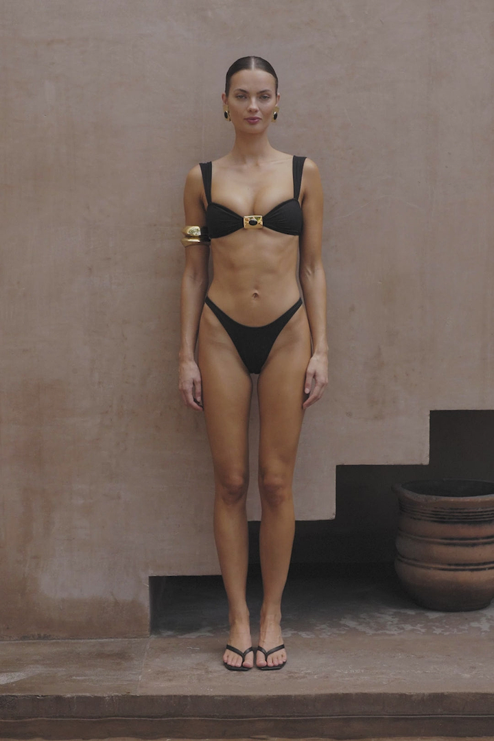 90s Bottom (Faux Suede Black)