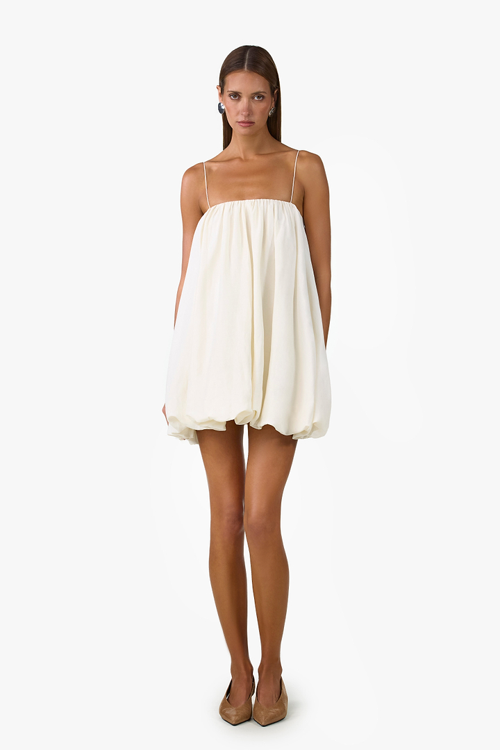 Bubble Mini Dress (Cream)