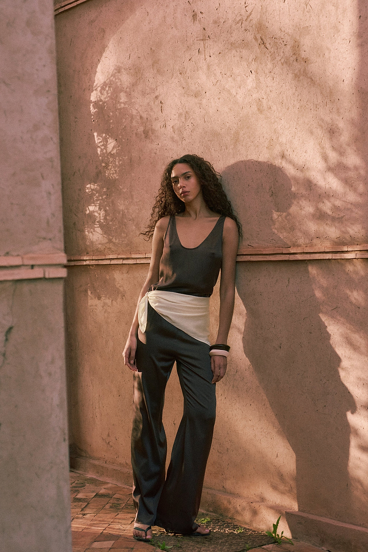 Silk Top (Chocolate Brown)