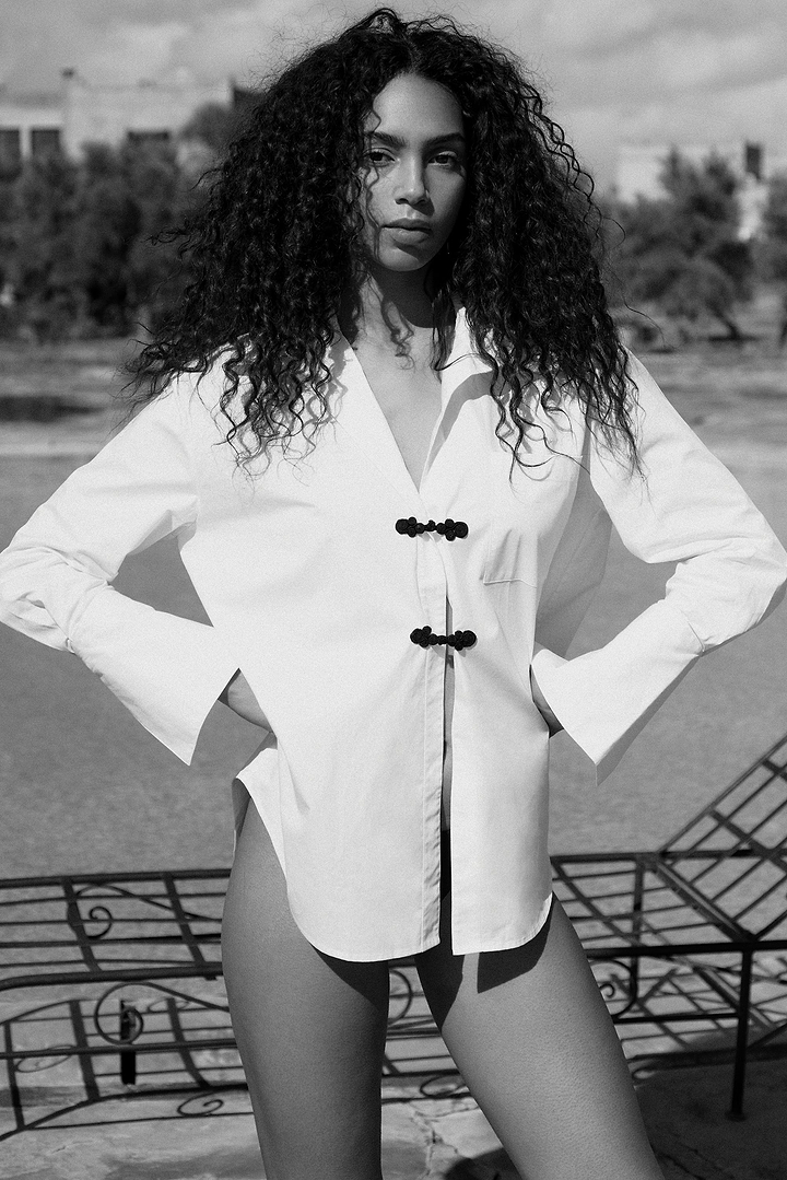 Oversized Poplin Shirt (White)