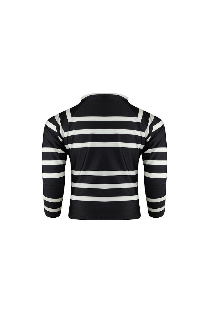 unisex rashguard (black cream stripe)
