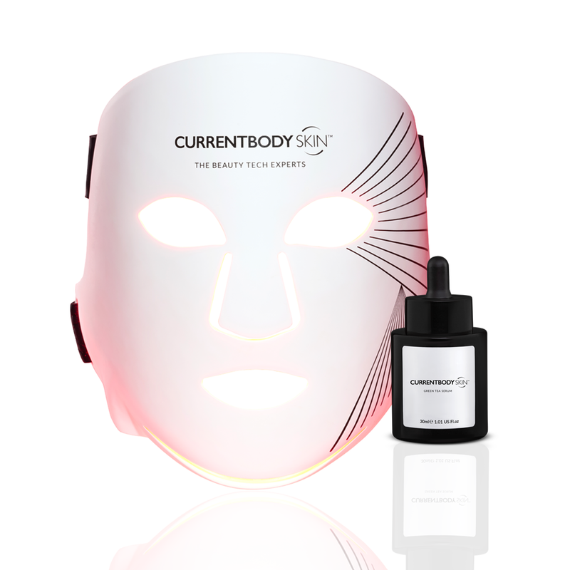 CurrentBody Skin LED 紅光光療面膜儀+綠茶精華組合