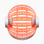 Image of interior of hair growth helmet with lights on