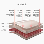 LEDが肌の層にもたらす影響の図