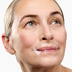 Woman wearing Hydrogel Lip Mask