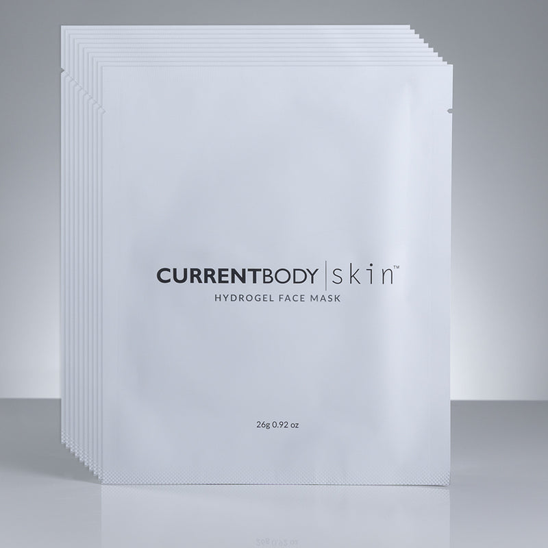 CurrentBody Skin LED Light Therapy Mask + Hydrogel Mask (10 Pack)