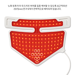 LED 목 & 가슴 마스크: 2세대에 사용된 심근적외선 LED 전구를 보여주는 인포그래픽