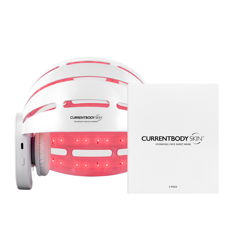 CurrentBody Skin LED Hair Growth Helmet & Hydrogel Face Masks - Exclusive Offer