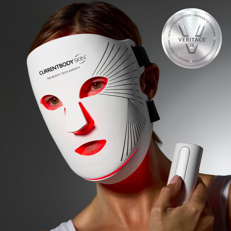 CurrentBody Skin LED Light Therapy Mask & Hydrogel Face Masks (10 Pack)