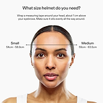 Size guide for the CurrentBody LED Hair Growth Helmet