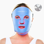 Woman wearing the CurrentBody Skin LED  Blue Light Therapy  Mask: Series 2