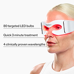 graphic with information about led eye mask