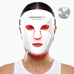 Woman wearing the CurrentBody Skin Series 2 LED Red Light Therapy Face Mask