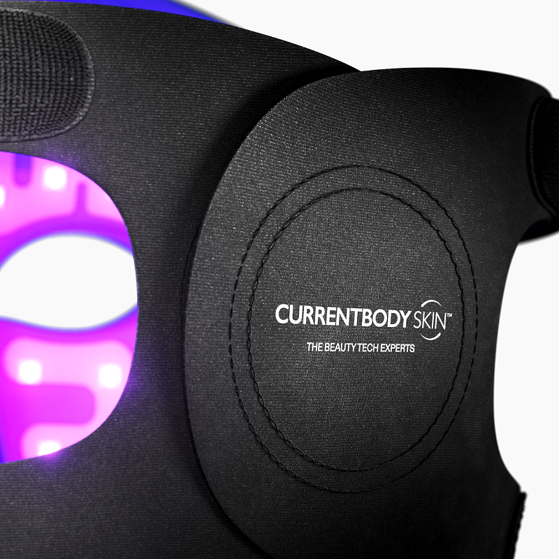 LED Blue Light Therapy Face Mask interior view showing back strap