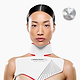 woman with neck and chest anti-ageing device on