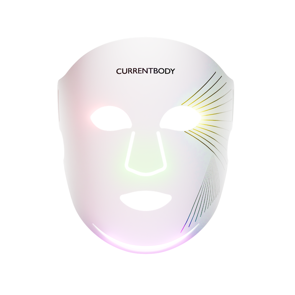 Illuminated face mask, front