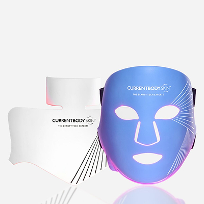 Maschera a luce LED blu & Maschera collo e décolleté