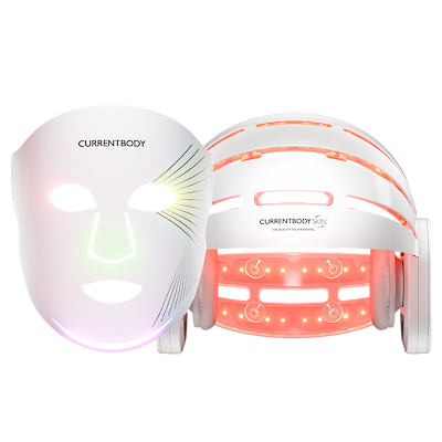 Medium (54 cm - 58,9 cm) / LED Hair Helmet & LED Red Face Mask: Series 3