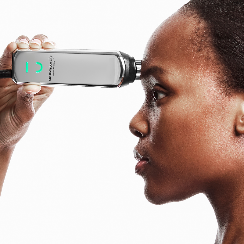 CurrentBody RF device side view treating frown lines
