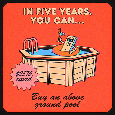 How much money you save when you quit smoking: buy a pool in five years