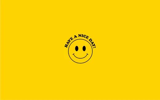 Smiley face with have a nice day text