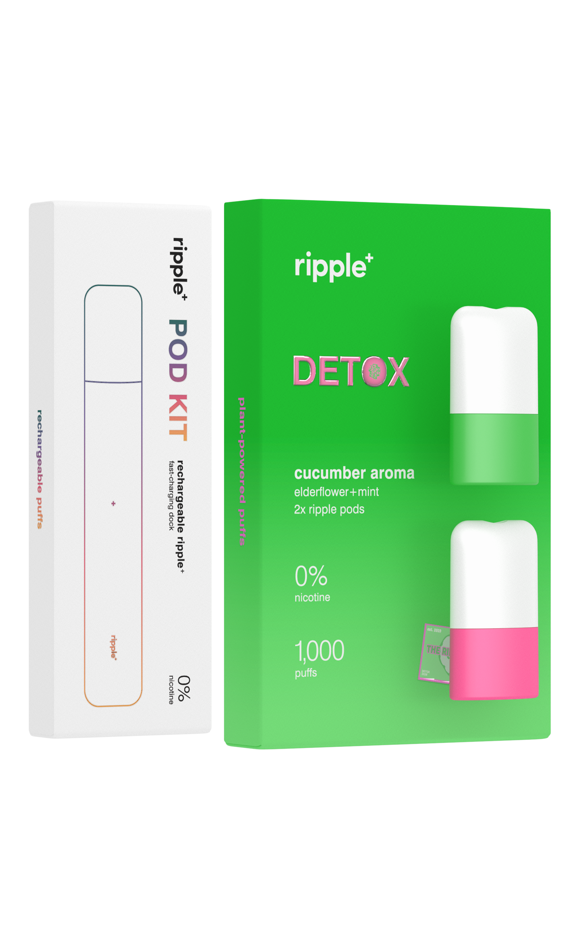 Detox Zero Nicotine Puffs | Cucumber, Mint & Elderflower Detox Zero Nicotine Puffs | Cucumber, Mint & Elderflower