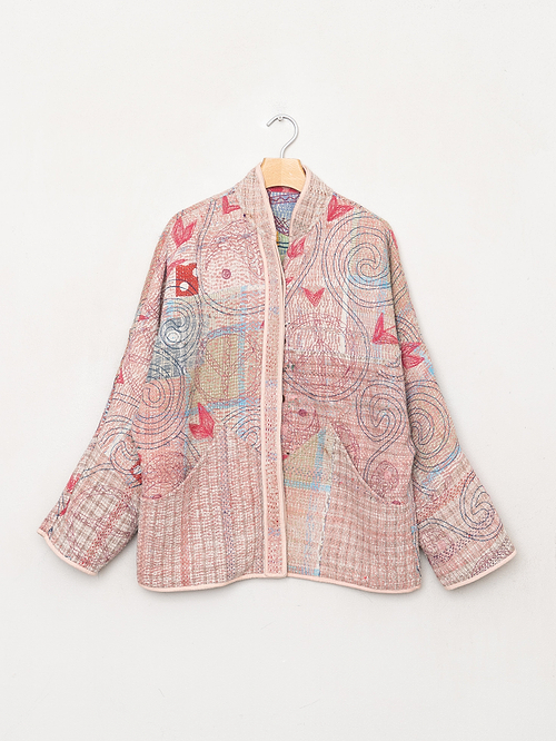 The Ladhiya Suzani Quilted Kantha Jacket – NAMAI