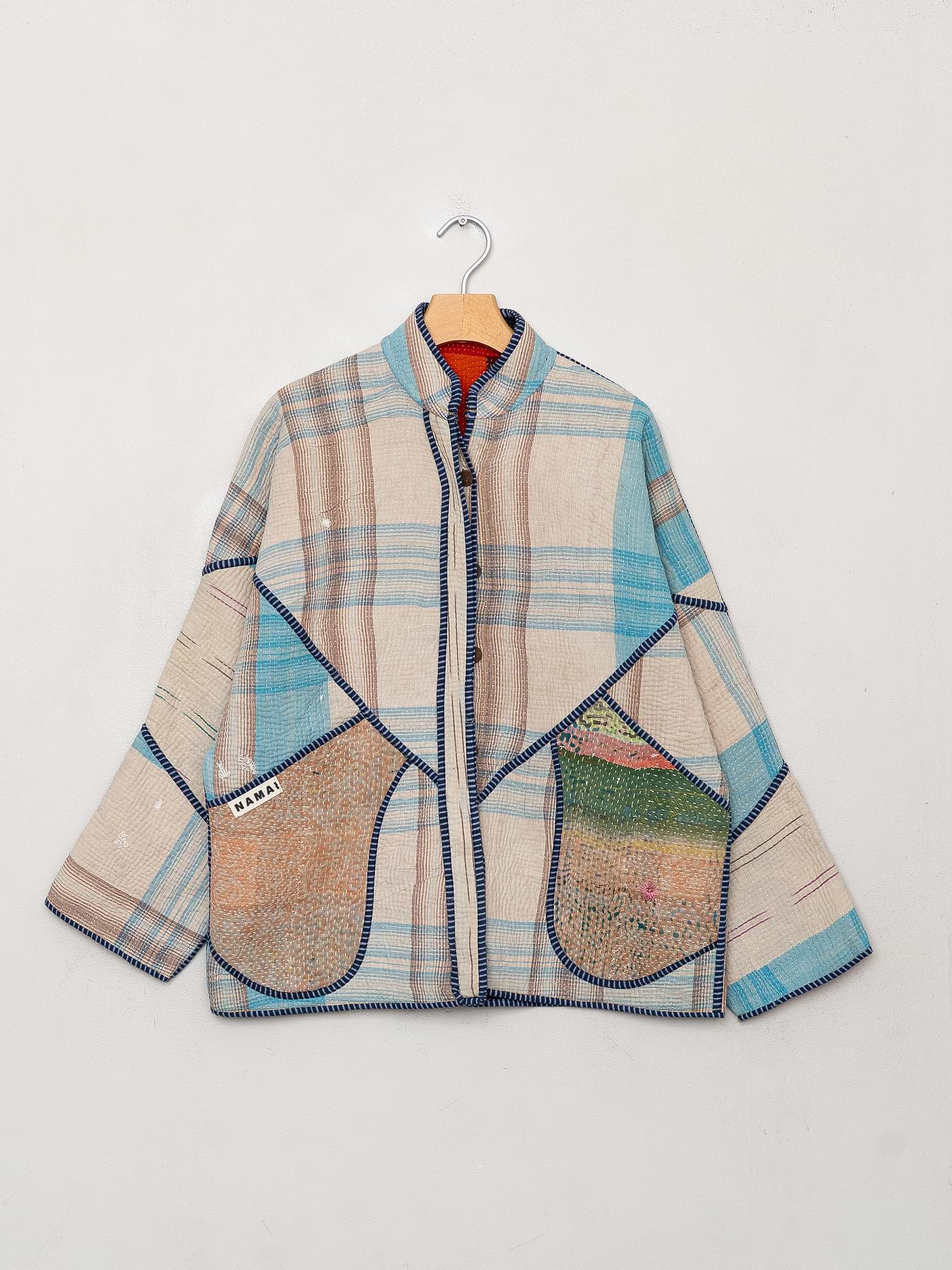 NAMAI STUDIO LADHIYA キルトジャケット 一点物 The Ladhiya Quilted Patchwork Kantha Jacket – NAMAI