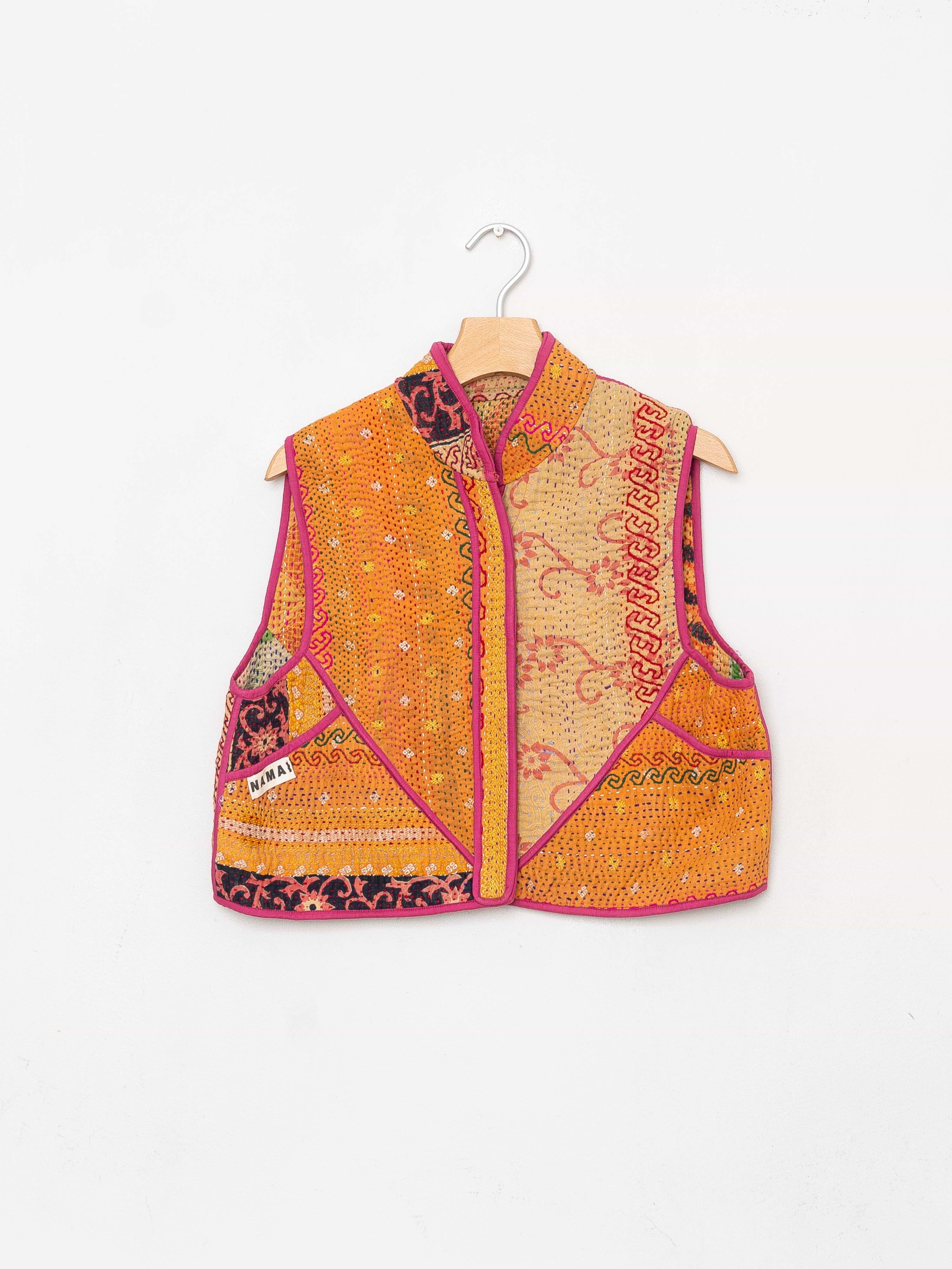The Kaira Quilted Patchwork Kantha Vest – NAMAI