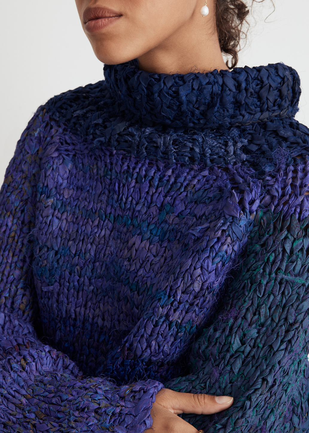 Knitting With Recycled Silk Saris | The making of the Vishnu Sweater