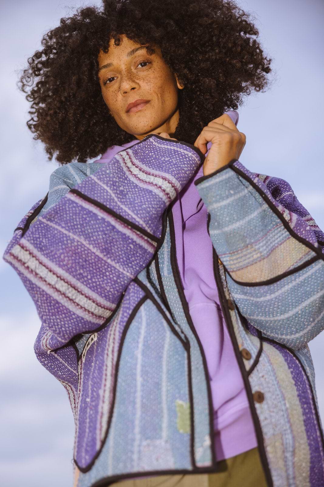 The Ladhiya Quilted Patchwork Kantha Jacket – NAMAI