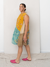 The Anan Short Dress  - Medium / Large - Upcycled Silk