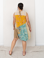 The Anan Short Dress  - Medium / Large - Upcycled Silk