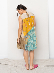 The Anan Short Dress  - Medium / Large - Upcycled Silk