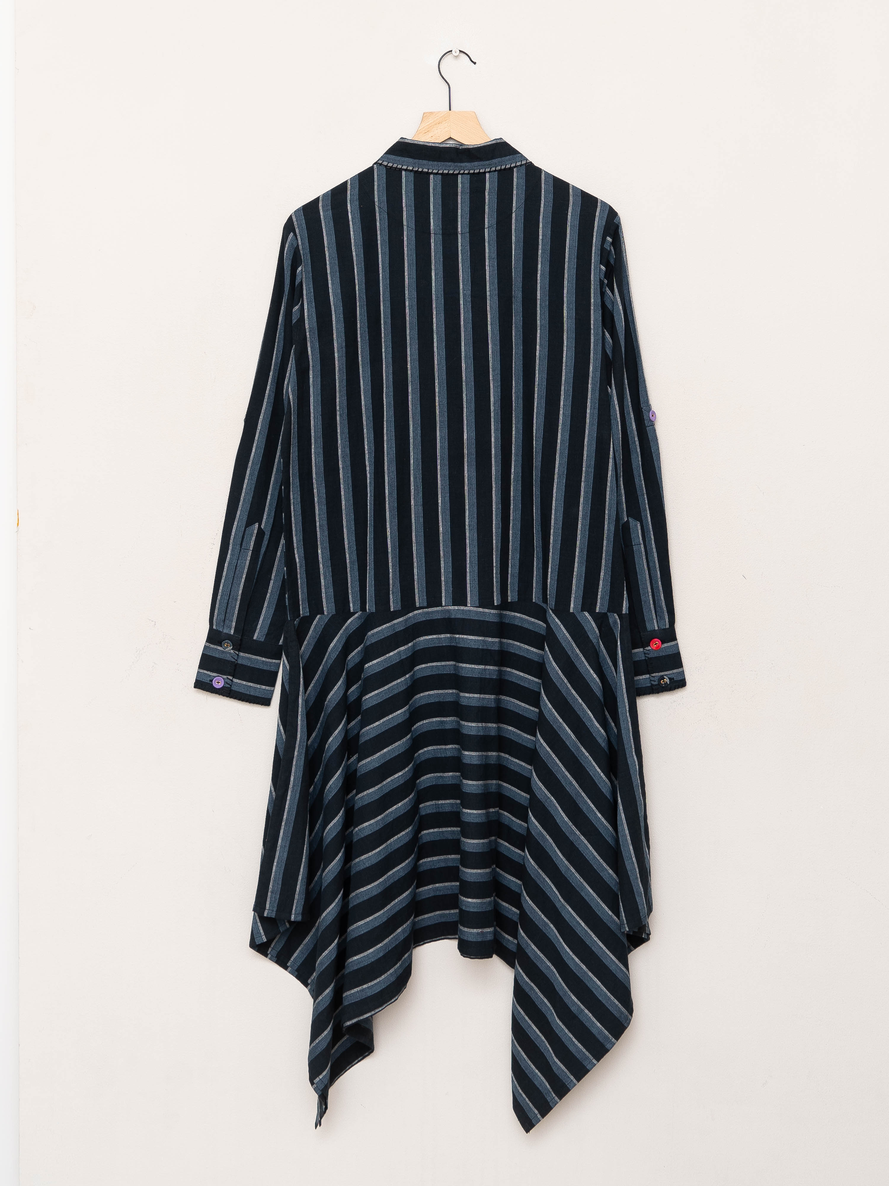 The Kabir Shirt Dress ~ Tarmac Stripe