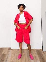 The Nayan Short ~ Petunia Check